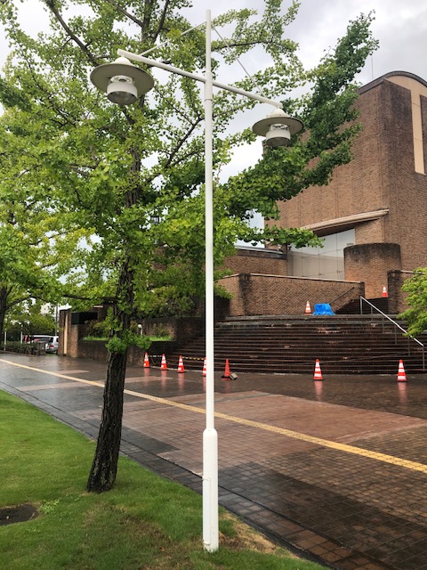 富岩運河環水公園内の照明、louis poulsen、ニューハウン